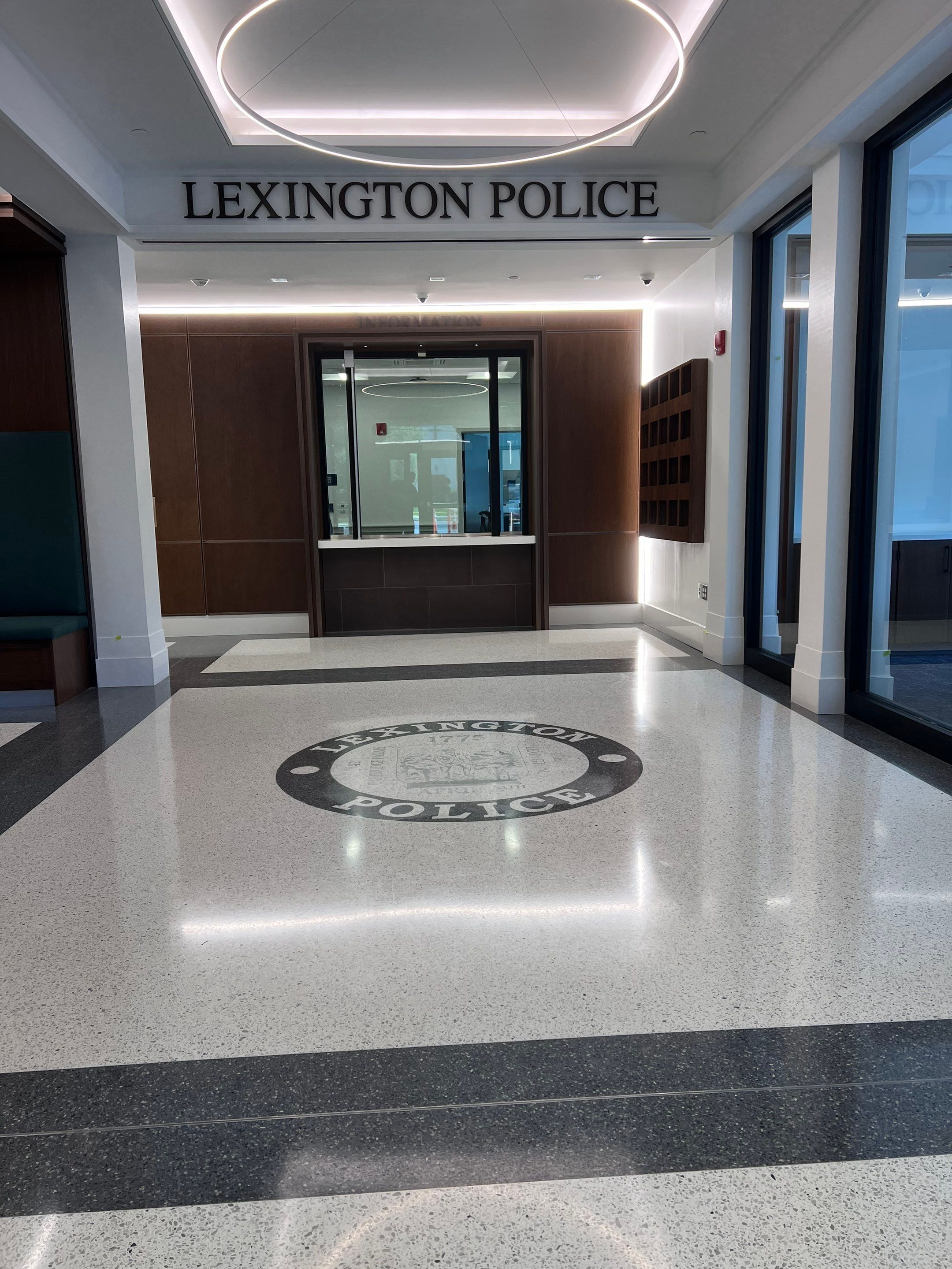 Lexington Police Department lobby signage